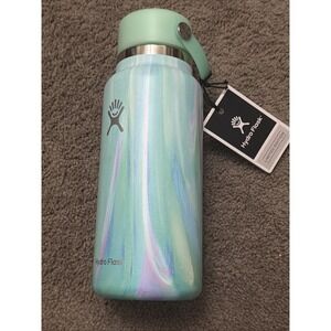 NEW HydroFlask 32 Oz Flex Wide Straw Cap Tie Dye Jelly Green Blue Pink Hydro Fla